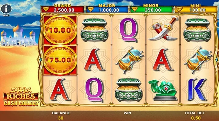 Sahara Riches Cash Collect Slot Screenshot